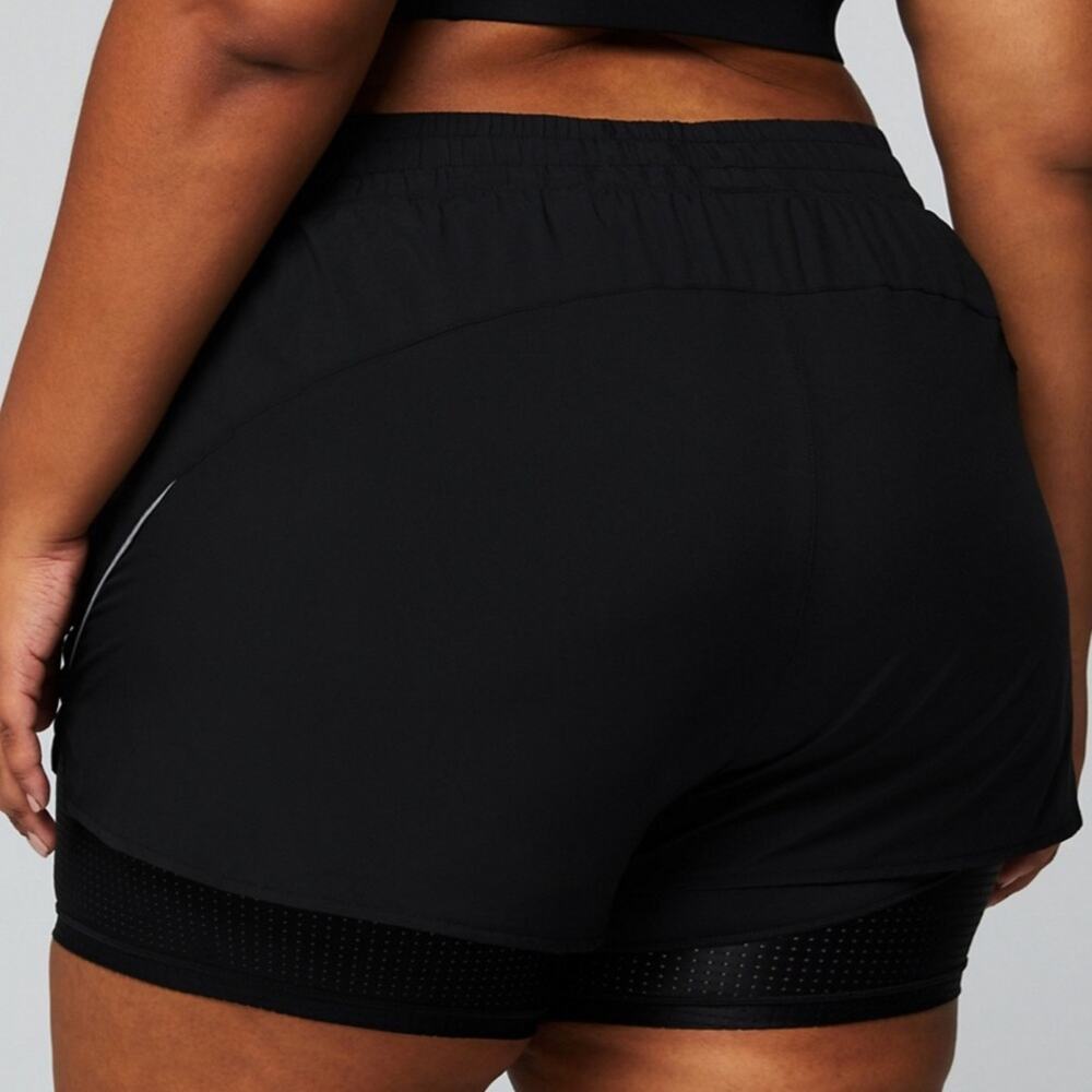 NWT Fabletics Perforated Run Shorts 5" Reflective… - image 3